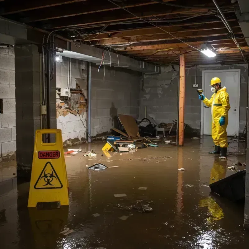 Flooded Basement Electrical Hazard in Mack, OH Property